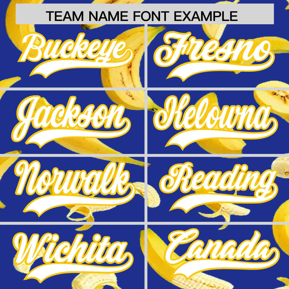 Custom Royal Blue Banana Graffiti Pattern Fashion Authentic Baseball Jersey | Graffiti Pattern | Embroidery&Dye-sublimation printing | KXKSHOP