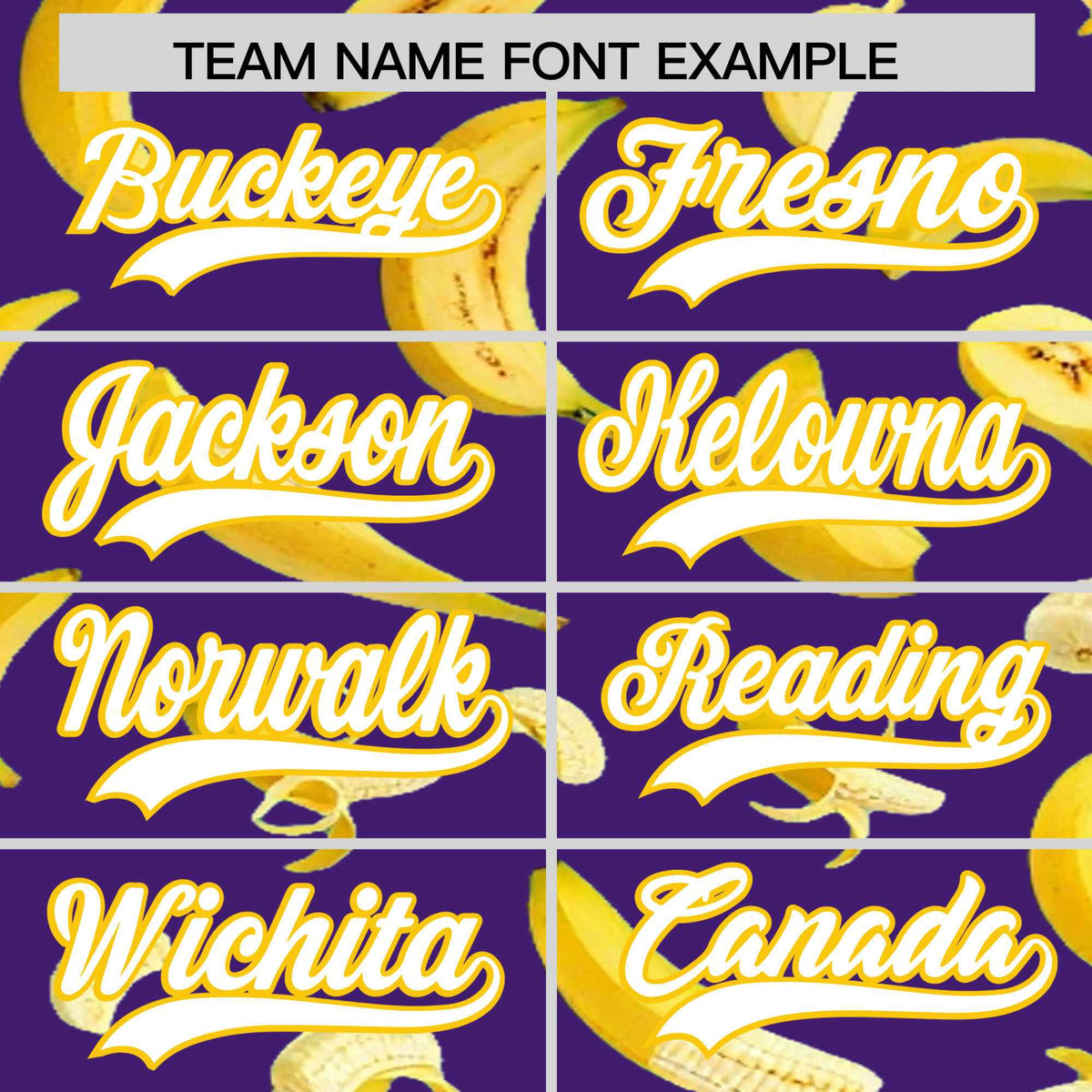 Custom Purple Banana Graffiti Pattern Fashion Authentic Baseball Jersey | Graffiti Pattern | Embroidery&amp;Dye-sublimation printing | KXKSHOP