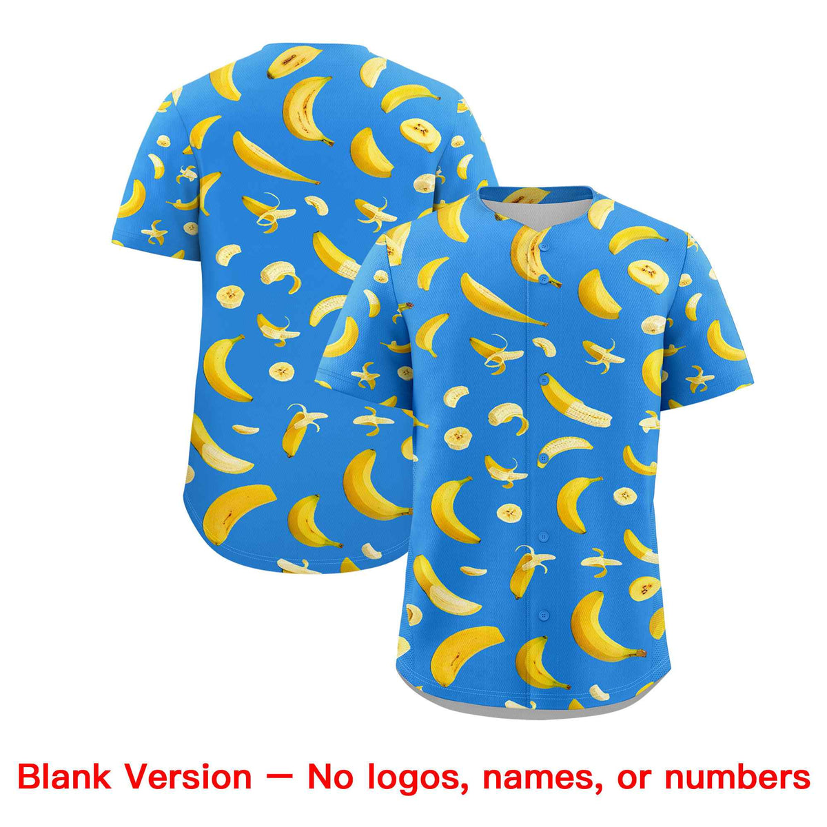 Custom Light Blue Banana Graffiti Pattern Fashion Authentic Baseball Jersey | Graffiti Pattern | Embroidery&amp;Dye-sublimation printing | KXKSHOP