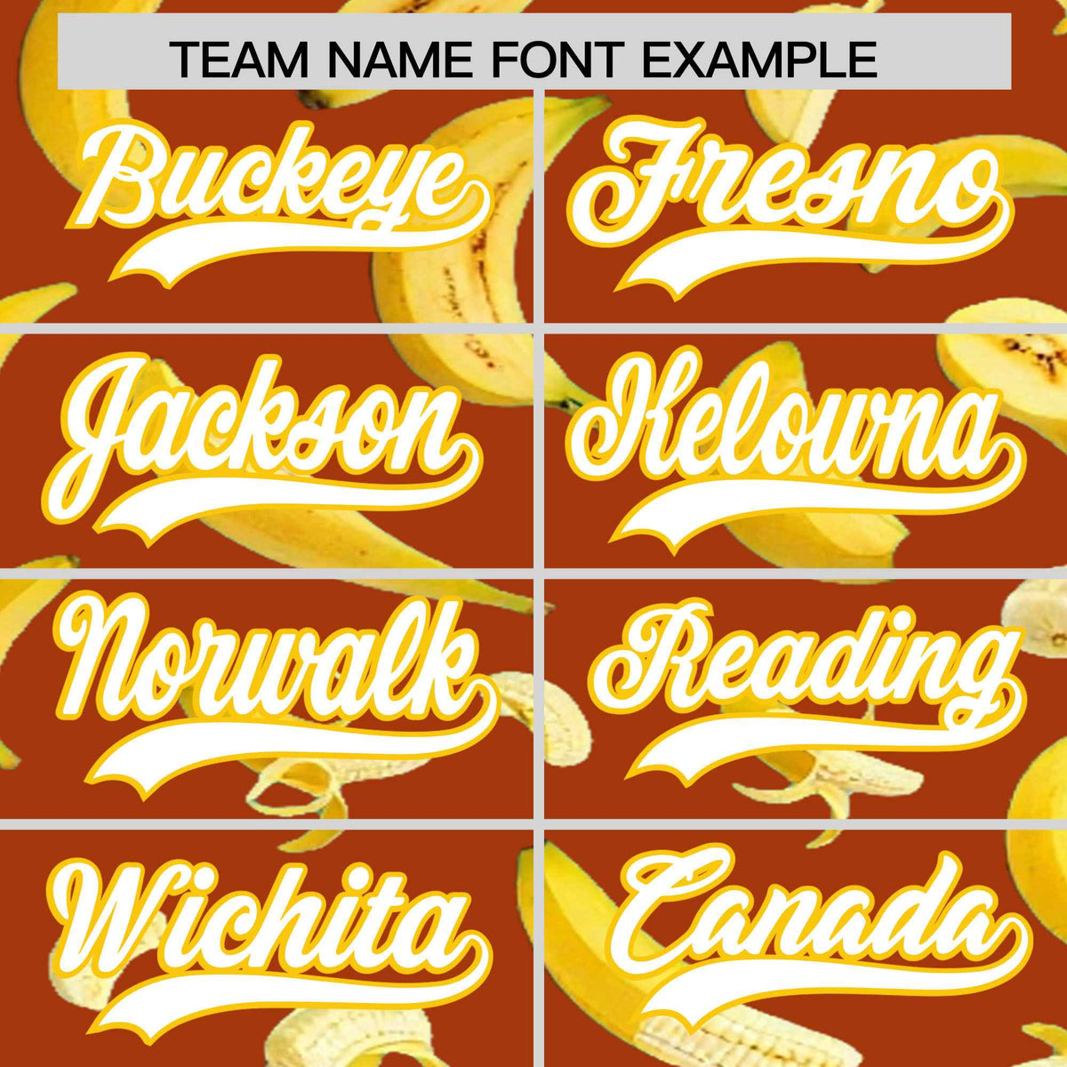 Custom Dark Orange Banana Graffiti Pattern Fashion Authentic Baseball Jersey | Graffiti Pattern | Embroidery&Dye-sublimation printing | KXKSHOP