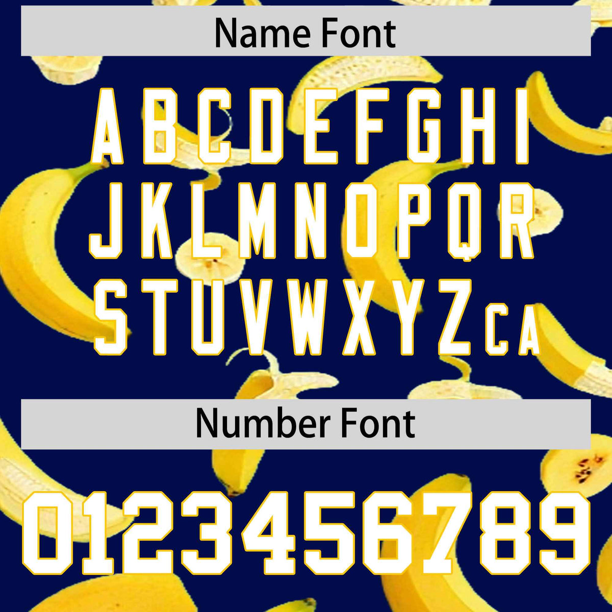 Custom Dark Blue Banana Graffiti Pattern Fashion Authentic Baseball Jersey | Graffiti Pattern | Embroidery&Dye-sublimation printing | KXKSHOP