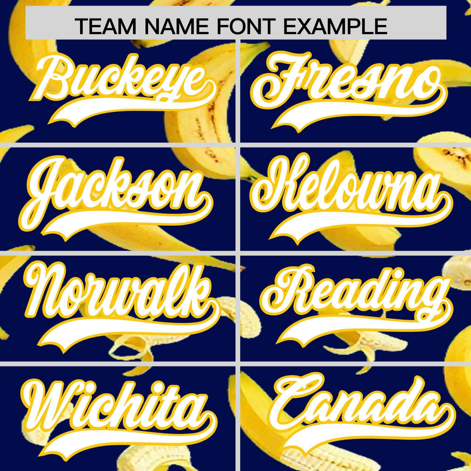 Custom Dark Blue Banana Graffiti Pattern Fashion Authentic Baseball Jersey | Graffiti Pattern | Embroidery&Dye-sublimation printing | KXKSHOP