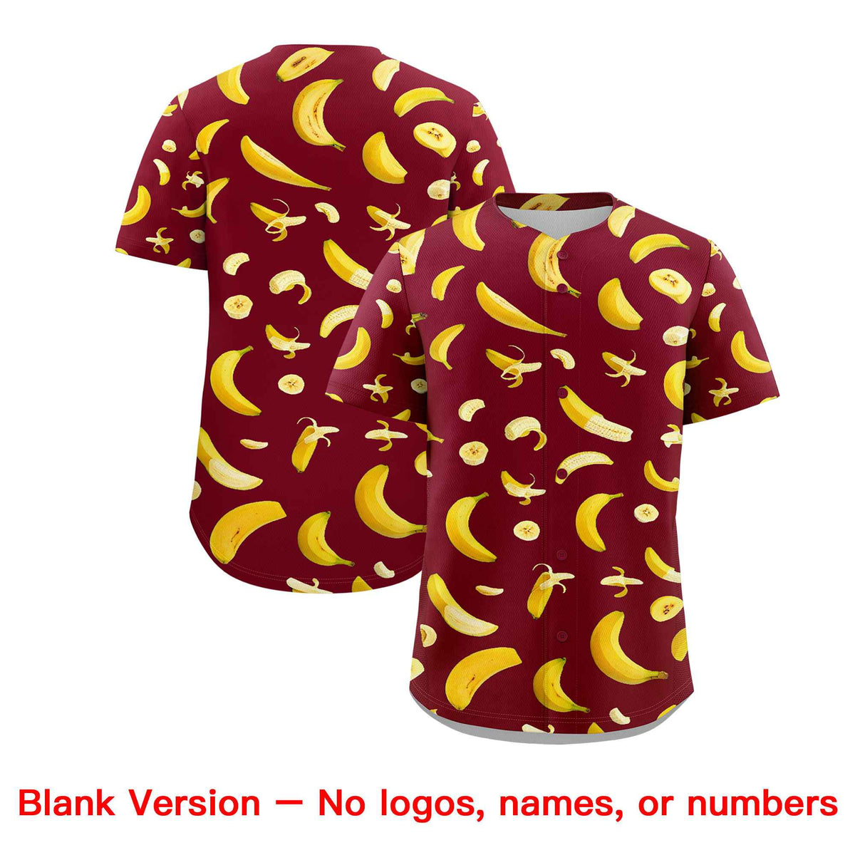 Custom Crimson Banana Graffiti Pattern Fashion Authentic Baseball Jersey | Graffiti Pattern | Embroidery&Dye-sublimation printing | KXKSHOP