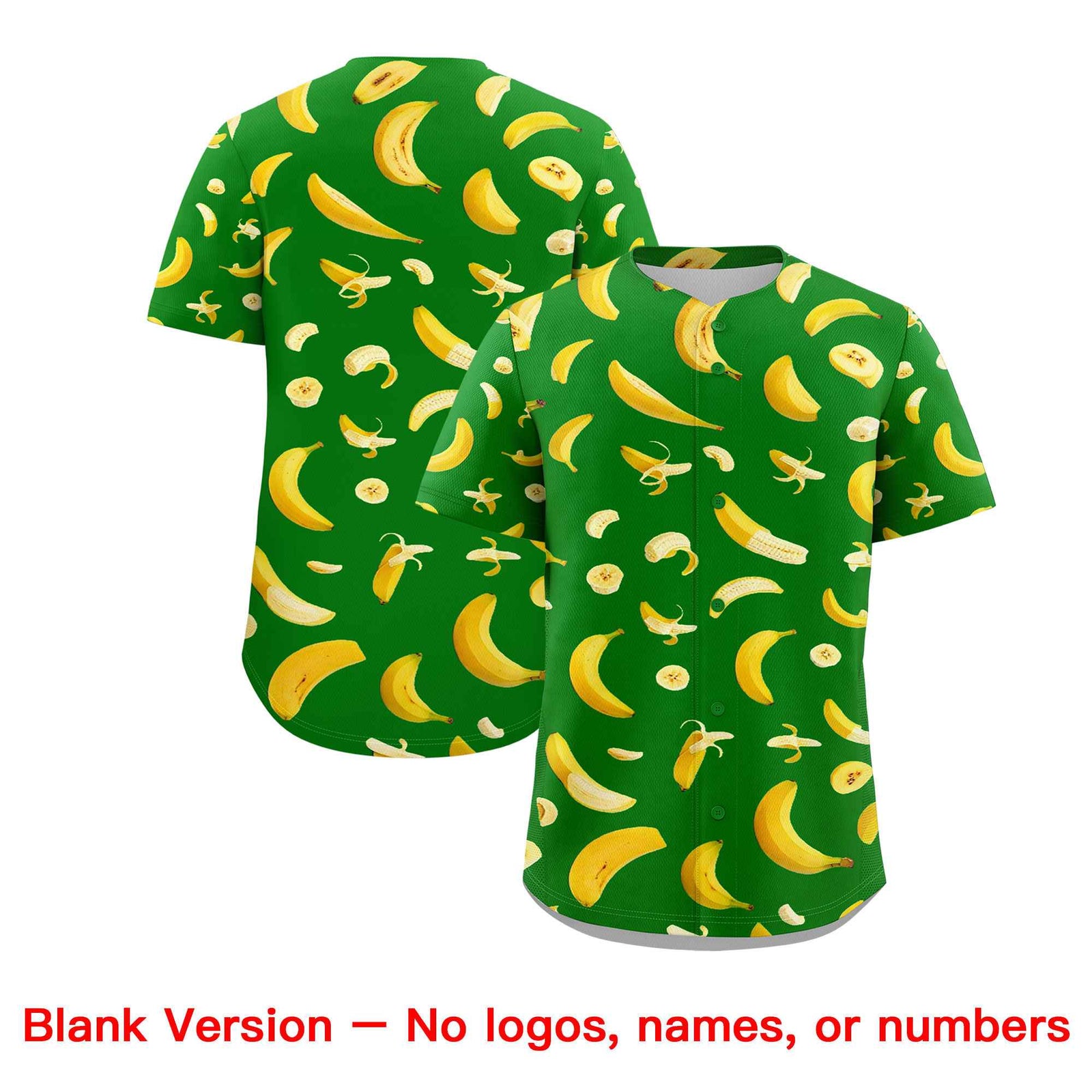 Custom Kelly Green-02 Banana Graffiti Pattern Fashion Authentic Baseball Jersey | Graffiti Pattern | Embroidery&Dye-sublimation printing | KXKSHOP