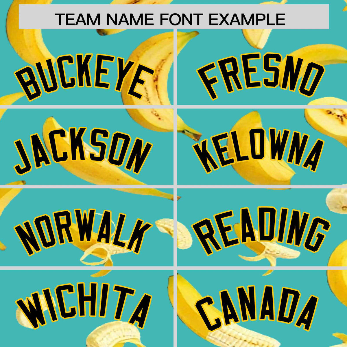 Custom Teal Banana Graffiti Pattern Fashion Authentic Baseball Jersey | Graffiti Pattern | Embroidery&amp;Dye-sublimation printing | KXKSHOP