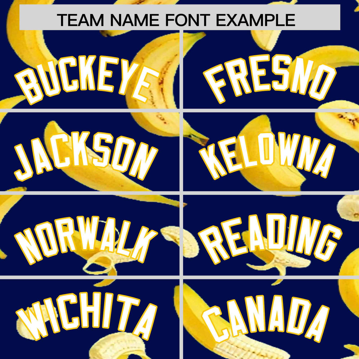 Custom Dark Blue Banana Graffiti Pattern Fashion Authentic Baseball Jersey | Graffiti Pattern | Embroidery&Dye-sublimation printing | KXKSHOP