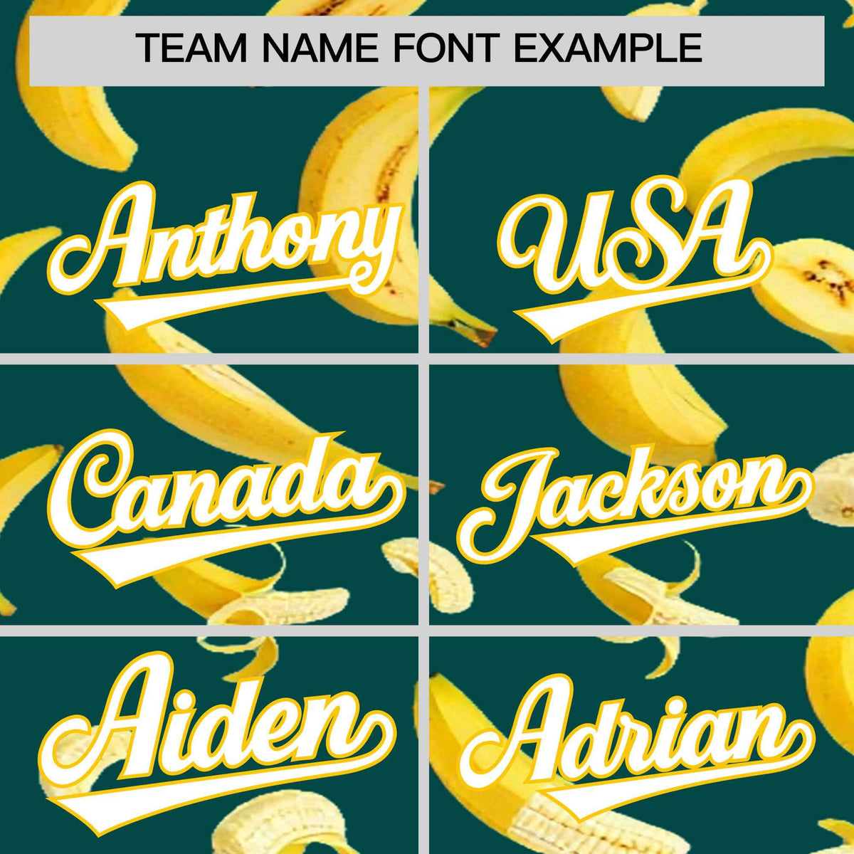 Custom Midnight Green Banana Graffiti Pattern Fashion Authentic Baseball Jersey | Graffiti Pattern | Embroidery&Dye-sublimation printing | KXKSHOP
