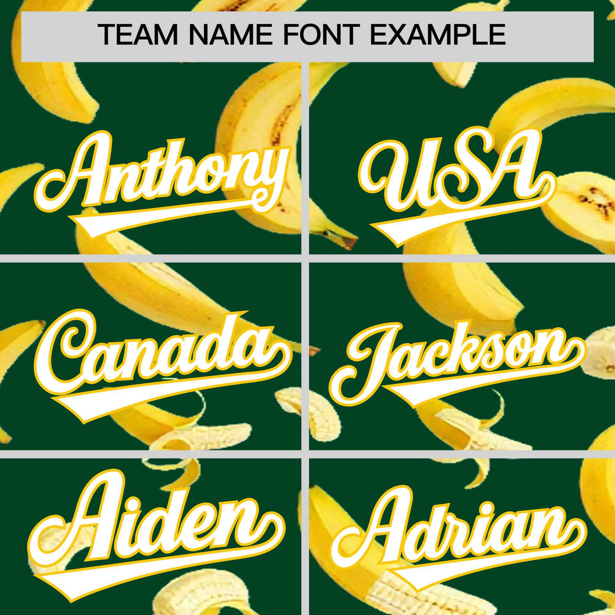 Custom Green Banana Graffiti Pattern Fashion Authentic Baseball Jersey | Graffiti Pattern | Embroidery&amp;Dye-sublimation printing | KXKSHOP