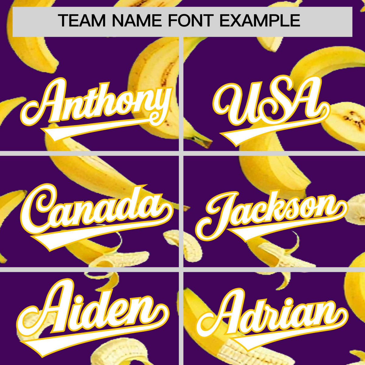 Custom Purple-02 Banana Graffiti Pattern Fashion Authentic Baseball Jersey | Graffiti Pattern | Embroidery&Dye-sublimation printing | KXKSHOP