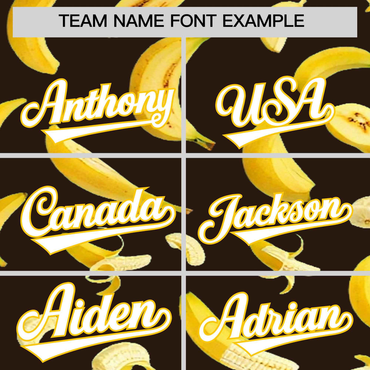 Custom Brown Banana Graffiti Pattern Fashion Authentic Baseball Jersey | Graffiti Pattern | Embroidery&amp;Dye-sublimation printing | KXKSHOP