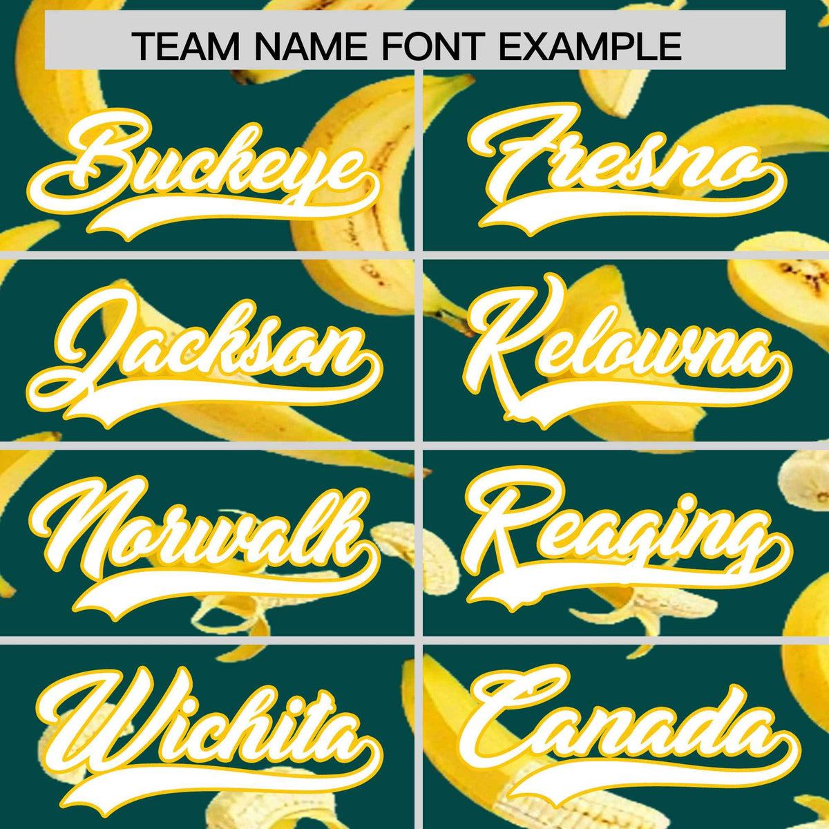 Custom Midnight Green Banana Graffiti Pattern Fashion Authentic Baseball Jersey | Graffiti Pattern | Embroidery&Dye-sublimation printing | KXKSHOP