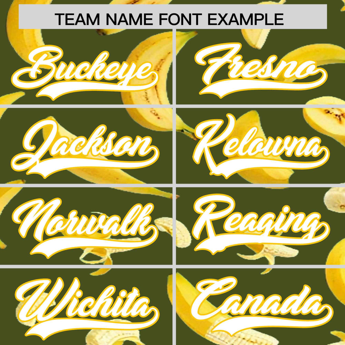 Custom Olive Banana Graffiti Pattern Fashion Authentic Baseball Jersey | Graffiti Pattern | Embroidery&Dye-sublimation printing | KXKSHOP