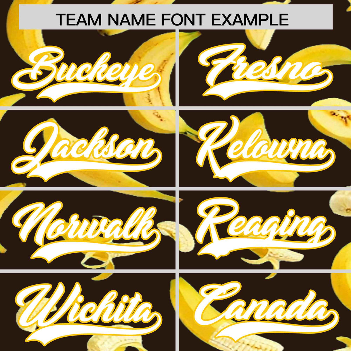 Custom Brown Banana Graffiti Pattern Fashion Authentic Baseball Jersey | Graffiti Pattern | Embroidery&amp;Dye-sublimation printing | KXKSHOP