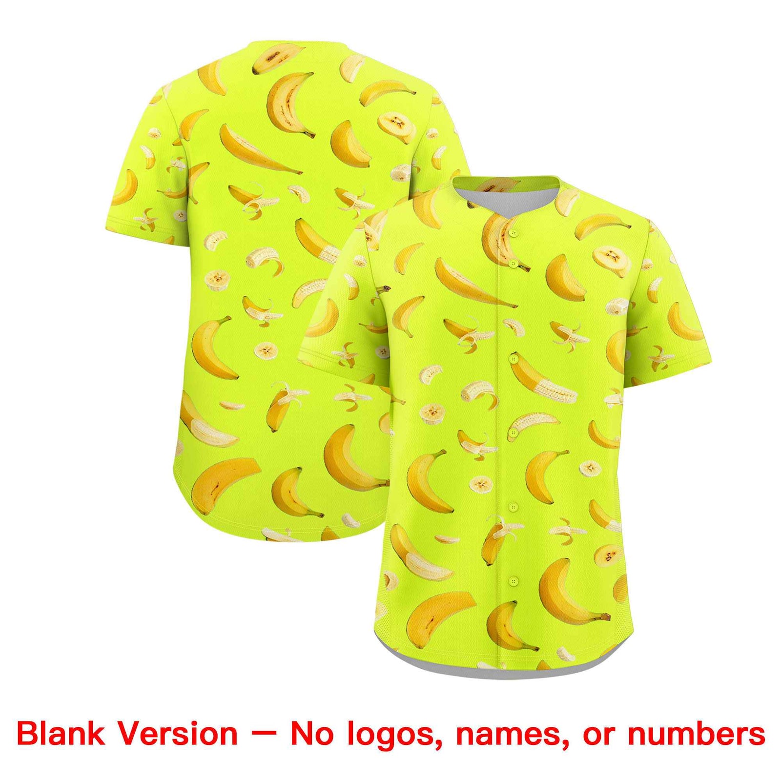 Custom Fluorescent Green Banana Graffiti Pattern Fashion Authentic Baseball Jersey | Graffiti Pattern | Embroidery&Dye-sublimation printing | KXKSHOP