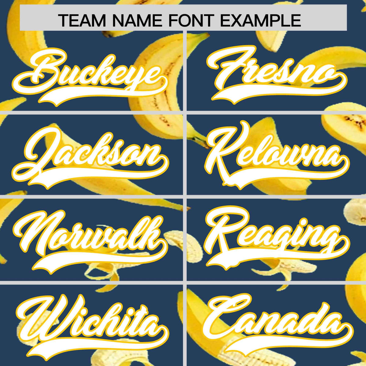 Custom Midnight Blue Banana Graffiti Pattern Fashion Authentic Baseball Jersey | Graffiti Pattern | Embroidery&Dye-sublimation printing | KXKSHOP