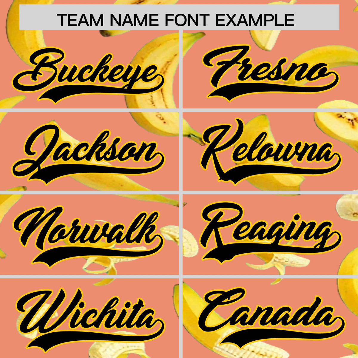Custom Light Orange Banana Graffiti Pattern Fashion Authentic Baseball Jersey | Graffiti Pattern | Embroidery&Dye-sublimation printing | KXKSHOP