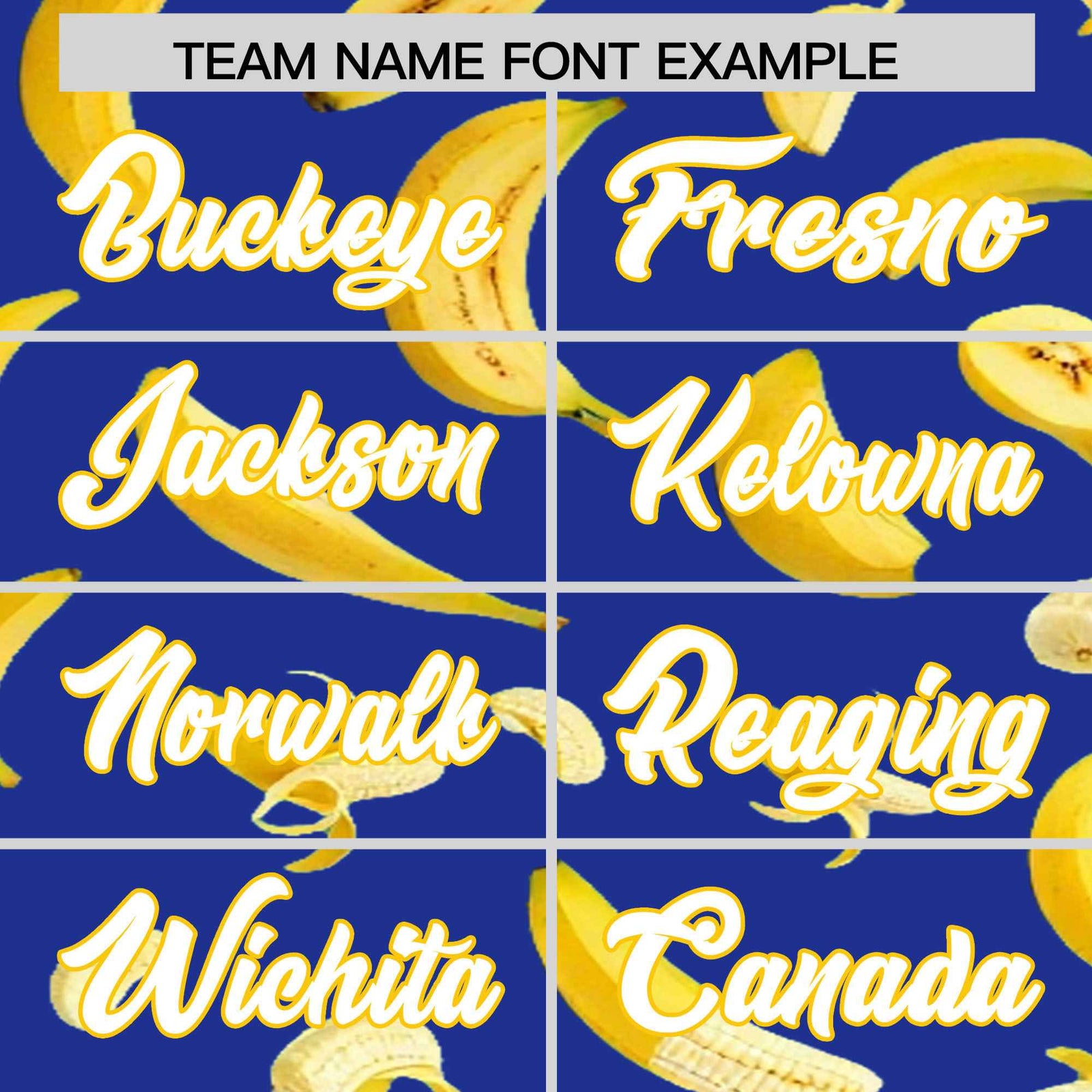 Custom Royal Blue Banana Graffiti Pattern Fashion Authentic Baseball Jersey | Graffiti Pattern | Embroidery&Dye-sublimation printing | KXKSHOP