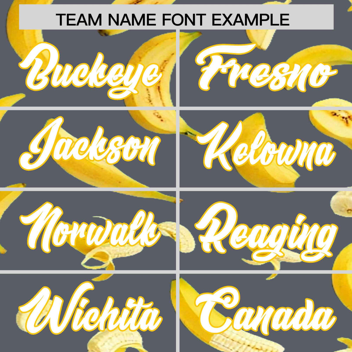 Custom Gray Banana Graffiti Pattern Fashion Authentic Baseball Jersey | Graffiti Pattern | Embroidery&amp;Dye-sublimation printing | KXKSHOP