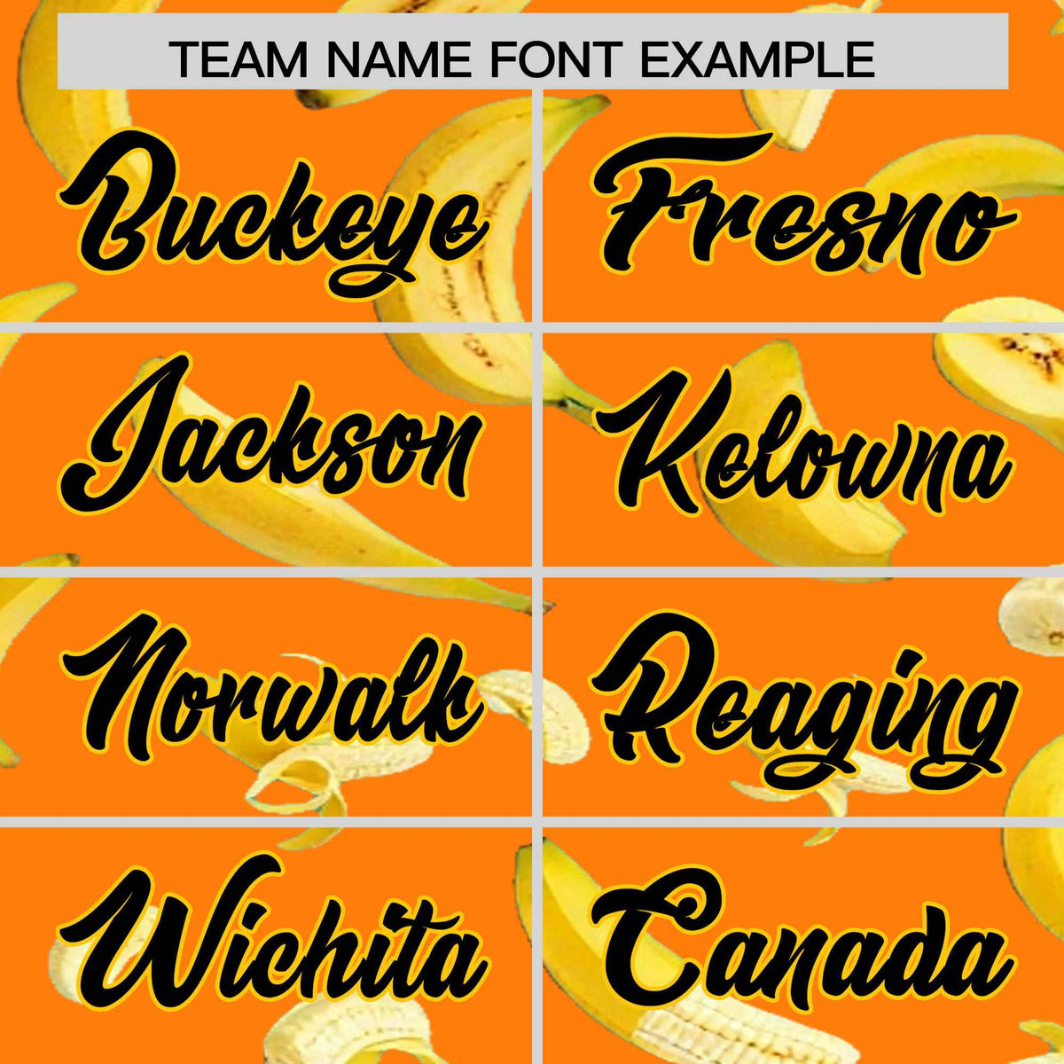Custom Orange Banana Graffiti Pattern Fashion Authentic Baseball Jersey | Graffiti Pattern | Embroidery&Dye-sublimation printing | KXKSHOP