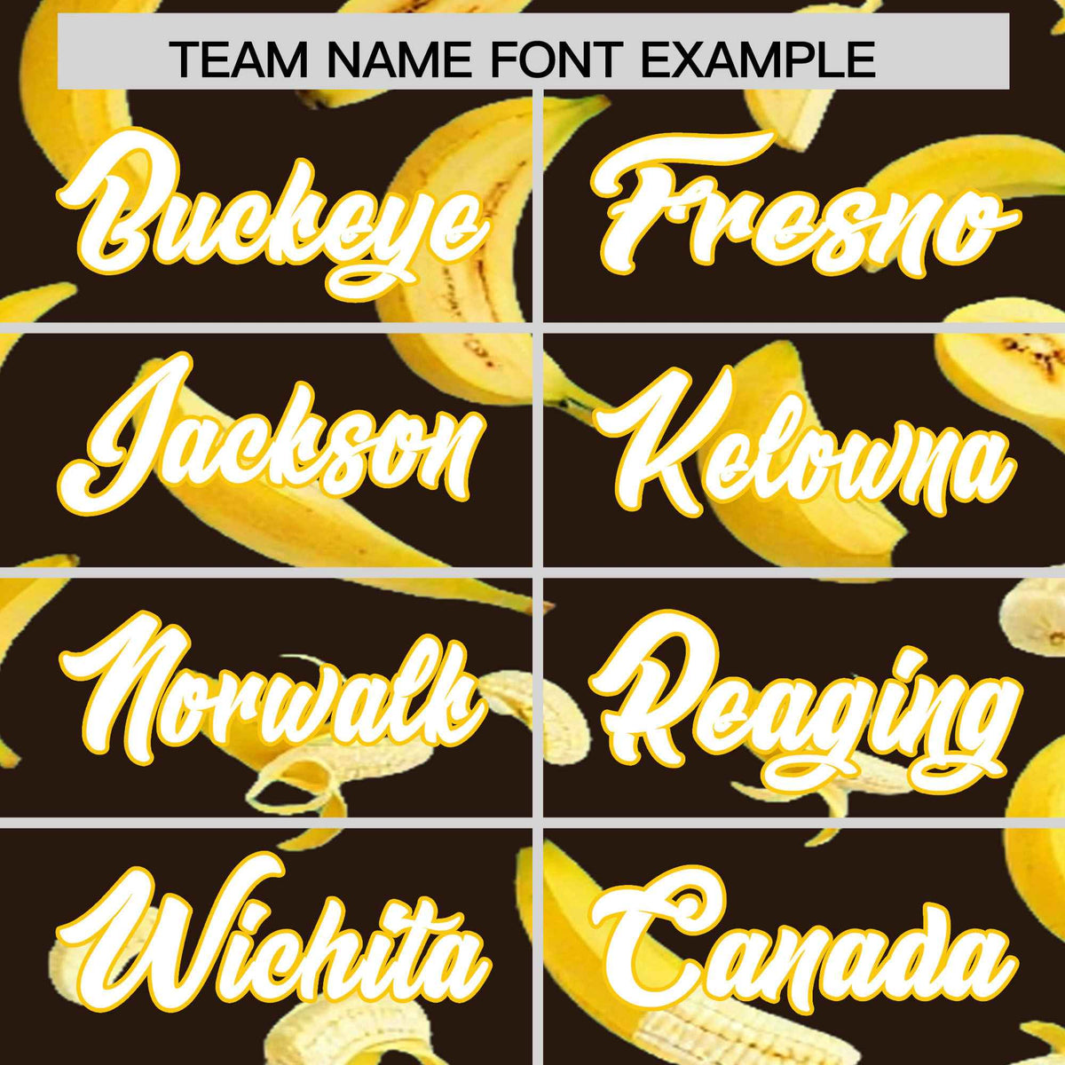Custom Brown Banana Graffiti Pattern Fashion Authentic Baseball Jersey | Graffiti Pattern | Embroidery&amp;Dye-sublimation printing | KXKSHOP