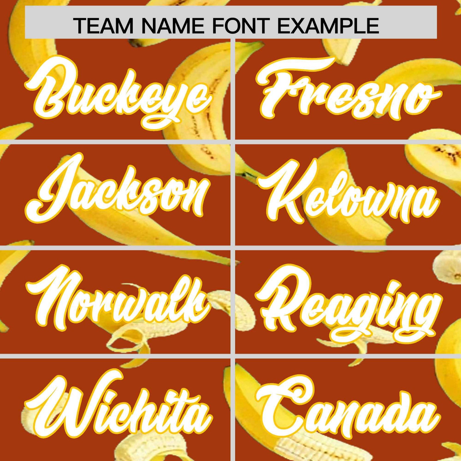 Custom Dark Orange Banana Graffiti Pattern Fashion Authentic Baseball Jersey | Graffiti Pattern | Embroidery&Dye-sublimation printing | KXKSHOP