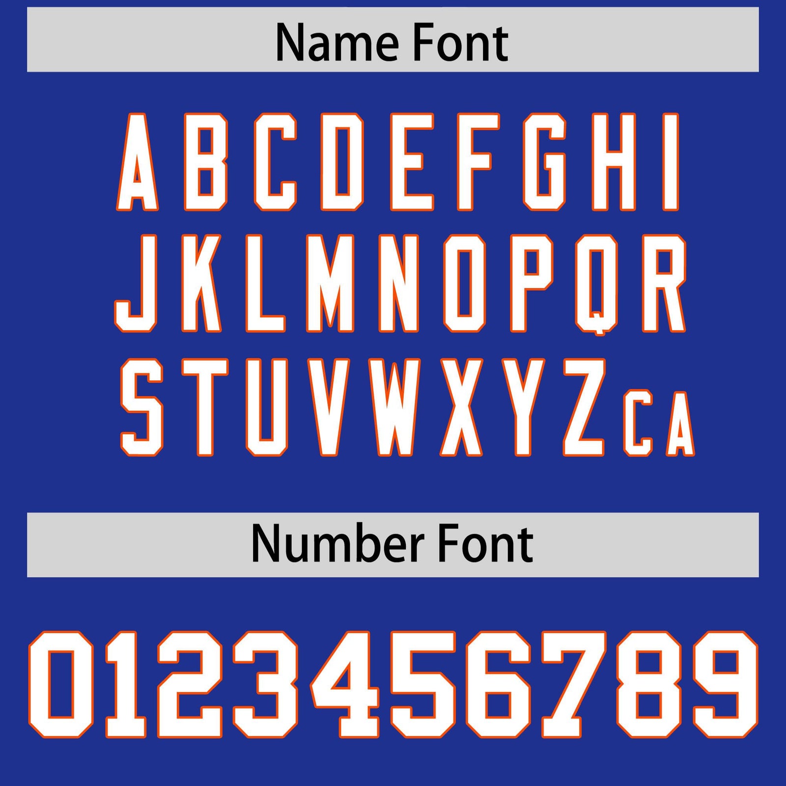Custom Royal Blue Orange Star Pattern Thick Stripes Baseball Jersey