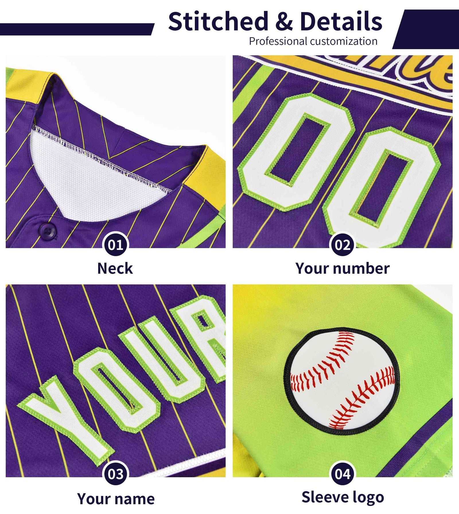 Custom Light Blue Pink Star Pattern Thick Stripes Baseball Jersey