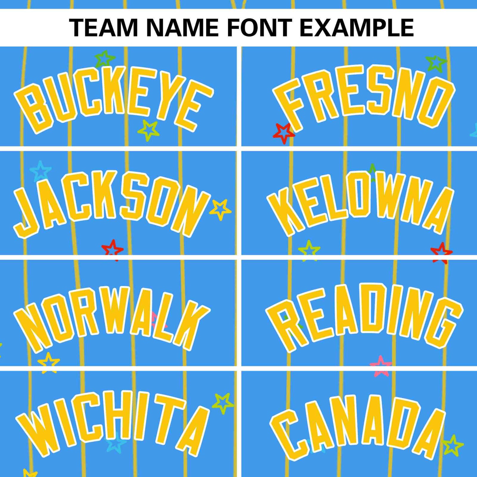 Custom Powder Blue Gold Stripe Fashion Personalized Star Pattern Authentic Baseball Jersey