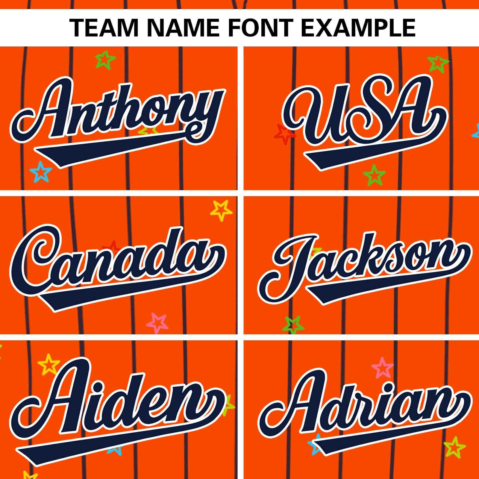 Custom Orange Navy Stripe Fashion Personalized Star Pattern Authentic Baseball Jersey