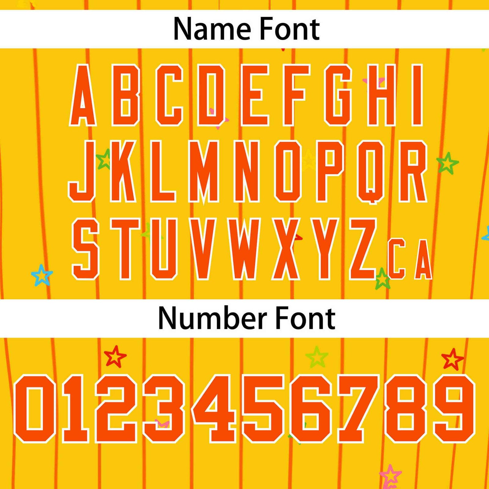 Custom Gold Orange Stripe Fashion Personalized Star Pattern Authentic Baseball Jersey