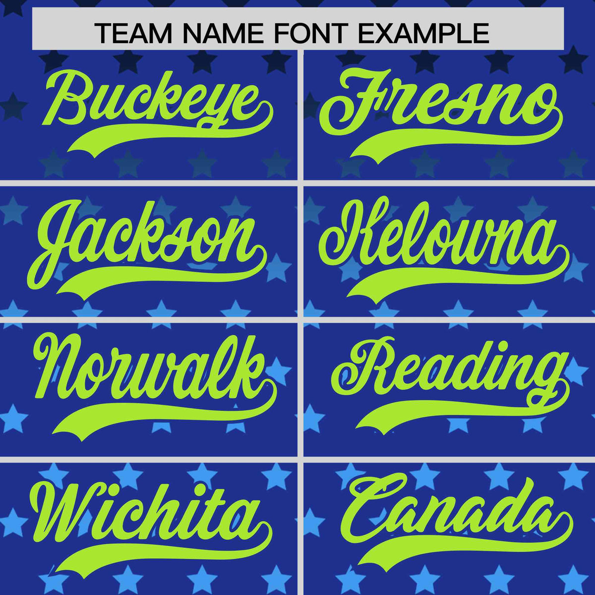 Custom Royal Neon Green-White Raglan Sleeve Personalized Star Print Authentic Baseball Jersey