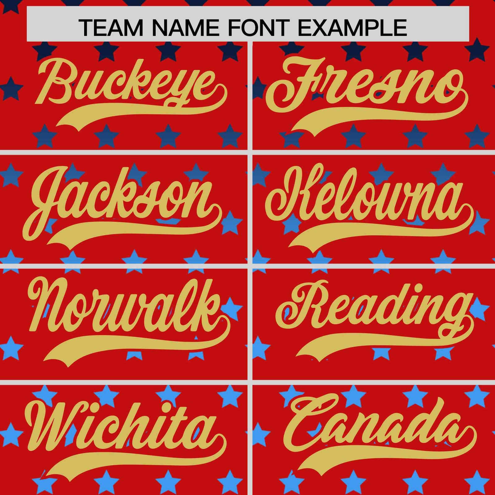 Custom Red Old Gold-White Raglan Sleeve Personalized Star Print Authentic Baseball Jersey