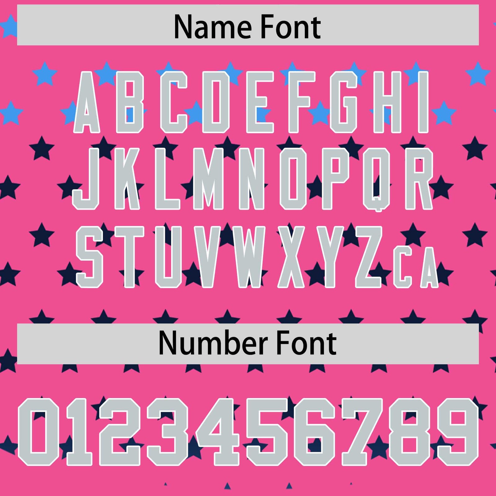 Custom Pink Silver-White Raglan Sleeve Personalized Star Print Authentic Baseball Jersey