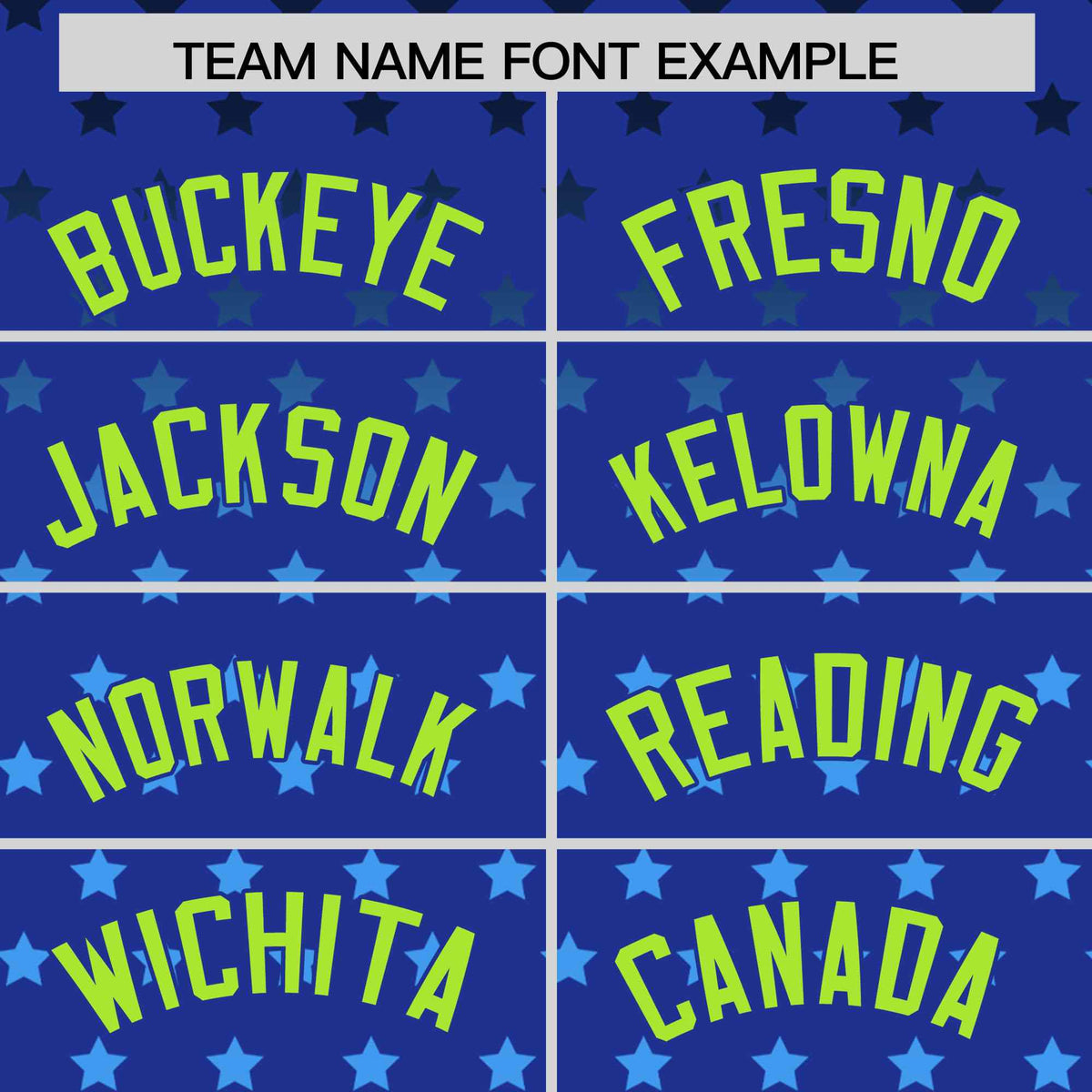Custom Royal Neon Green-White Raglan Sleeve Personalized Star Print Authentic Baseball Jersey