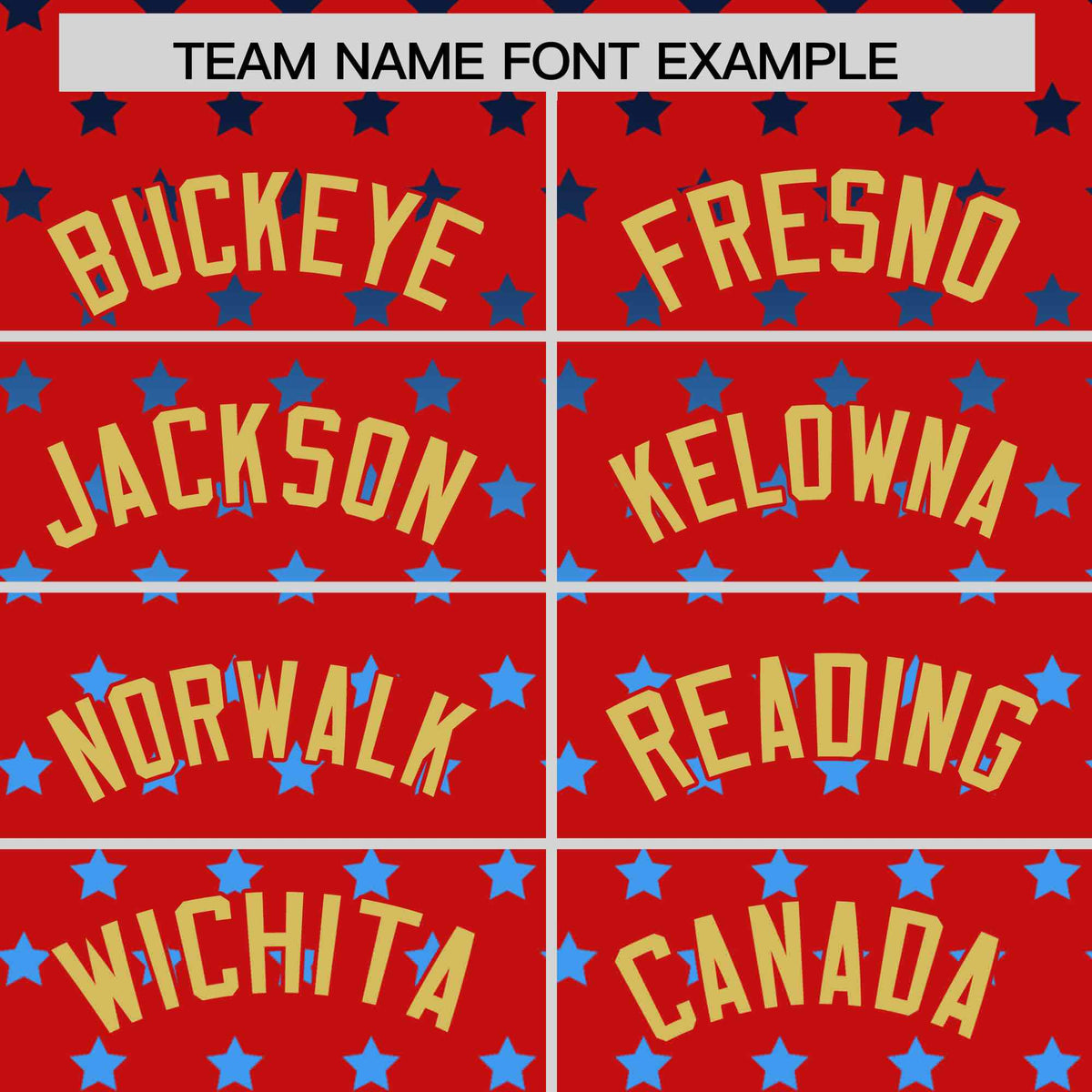 Custom Red Old Gold-White Raglan Sleeve Personalized Star Print Authentic Baseball Jersey