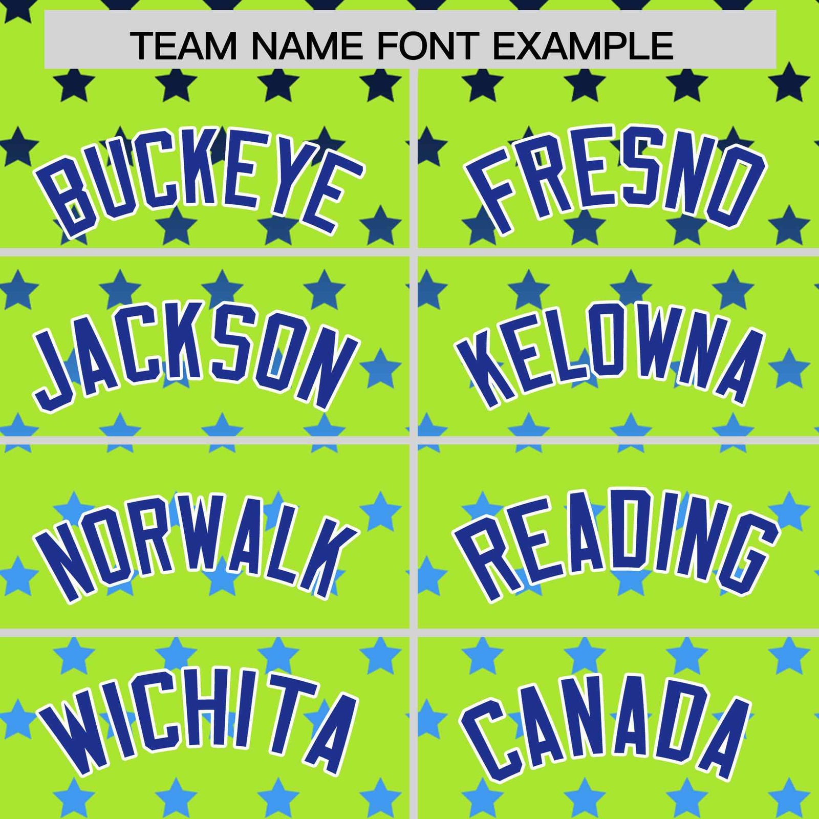 Custom Neon Green Royal-White Raglan Sleeve Personalized Star Print Authentic Baseball Jersey