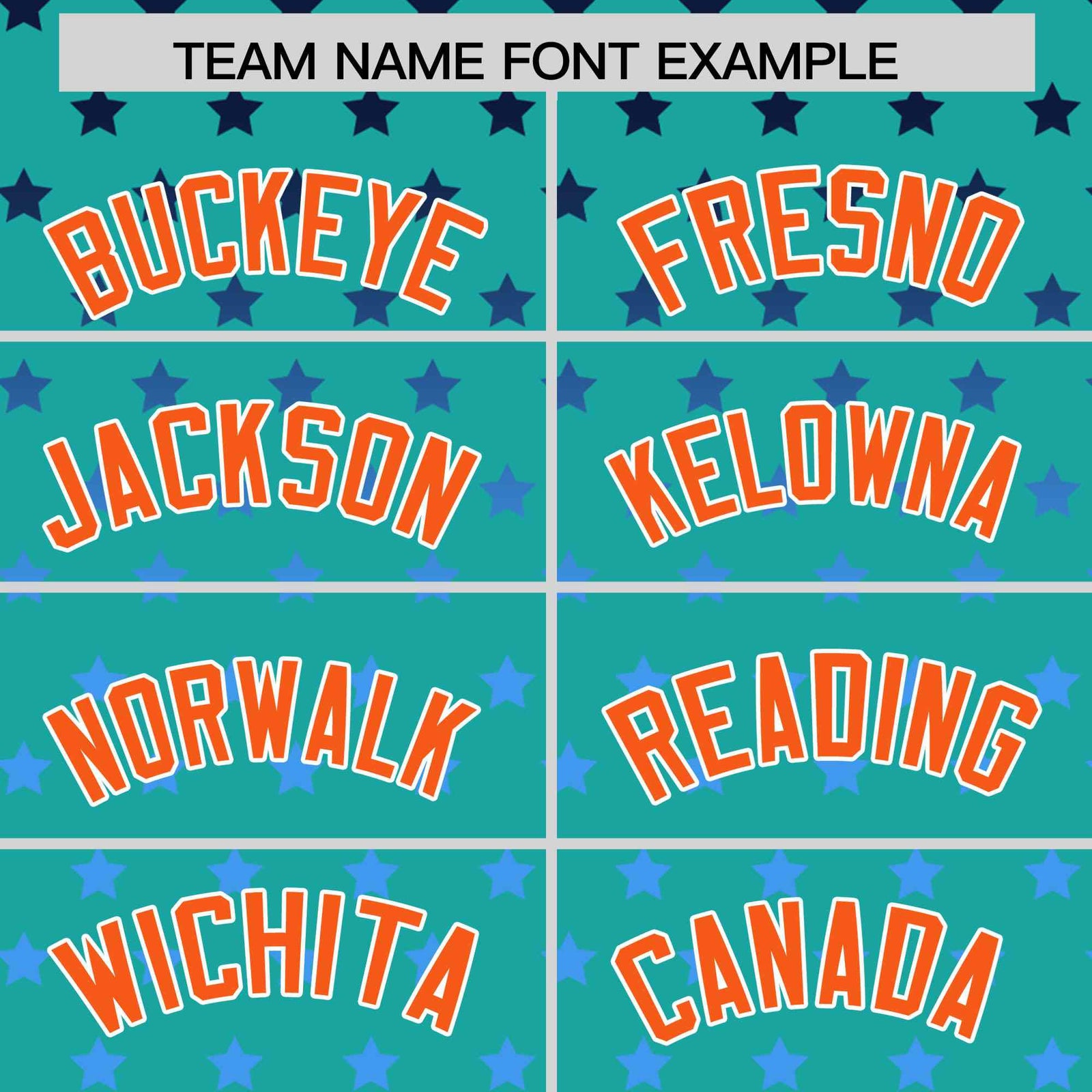 Custom Aqua Orange-White Raglan Sleeve Personalized Star Print Authentic Baseball Jersey