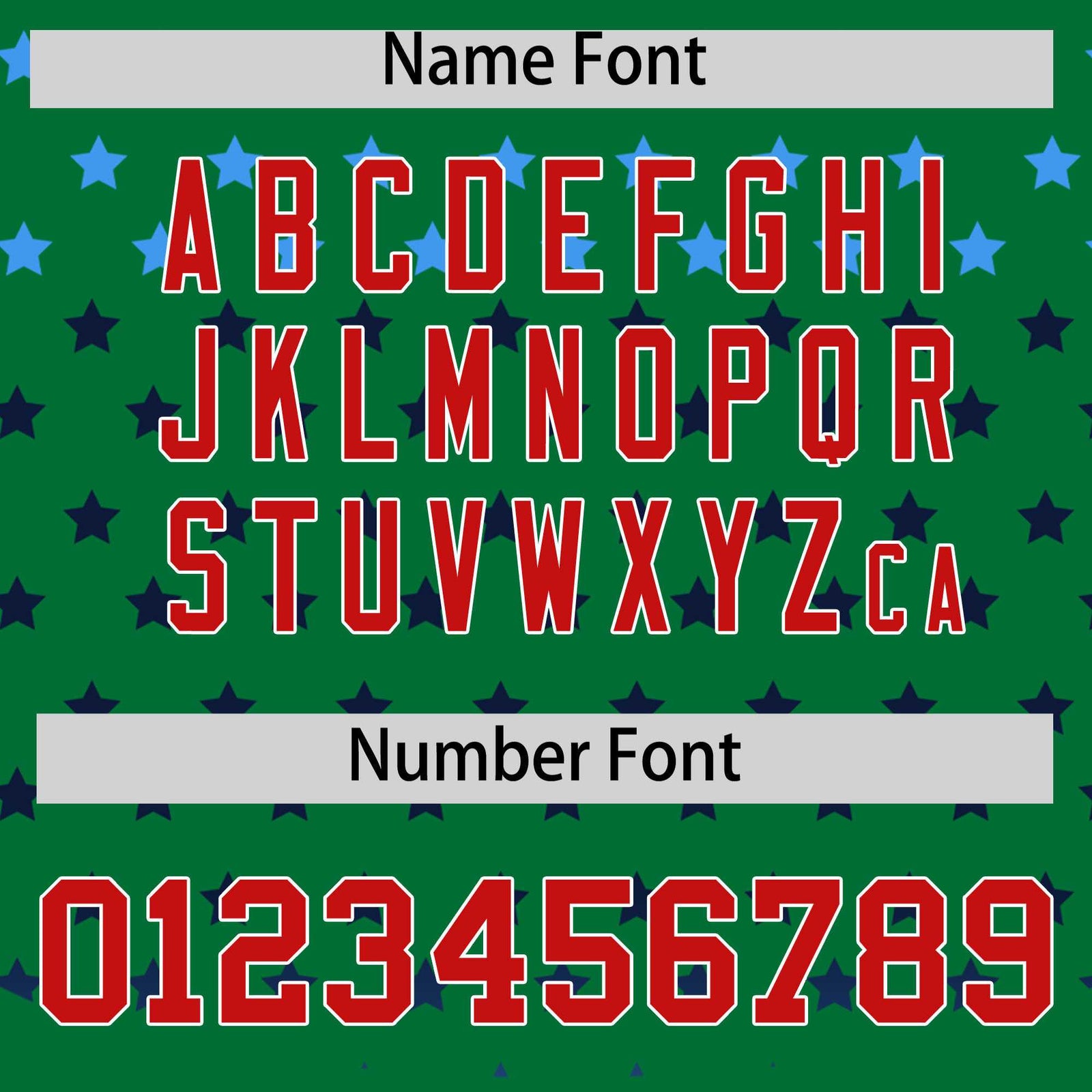 Custom Kelly Green Red-White Raglan Sleeve Personalized Star Print Authentic Baseball Jersey