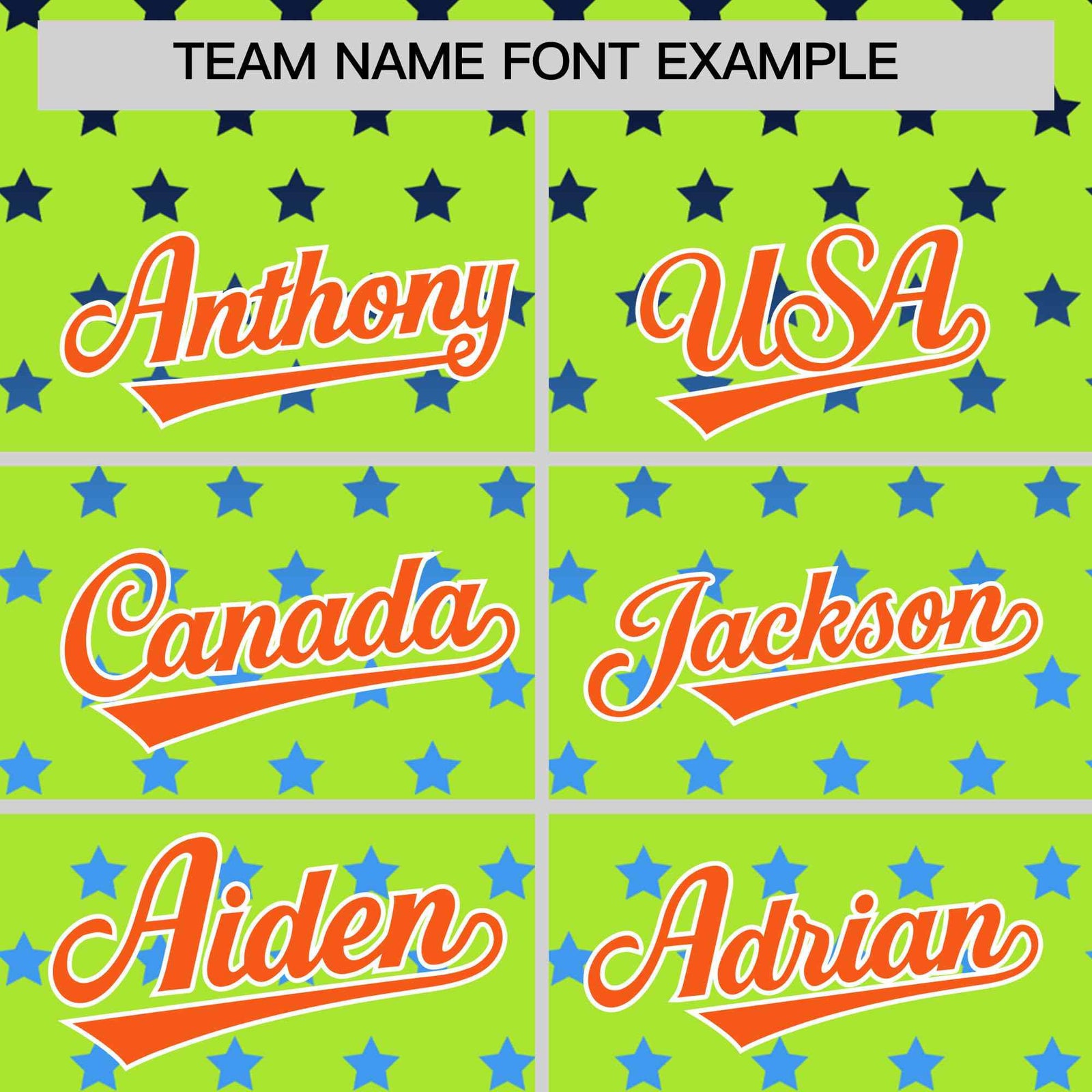 Custom Neon Green Orange-White Raglan Sleeve Personalized Star Print Authentic Baseball Jersey