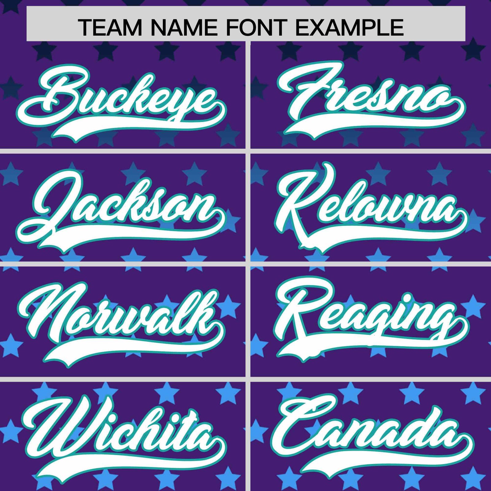 Custom Purple Aqua-White Raglan Sleeve Personalized Star Print Authentic Baseball Jersey
