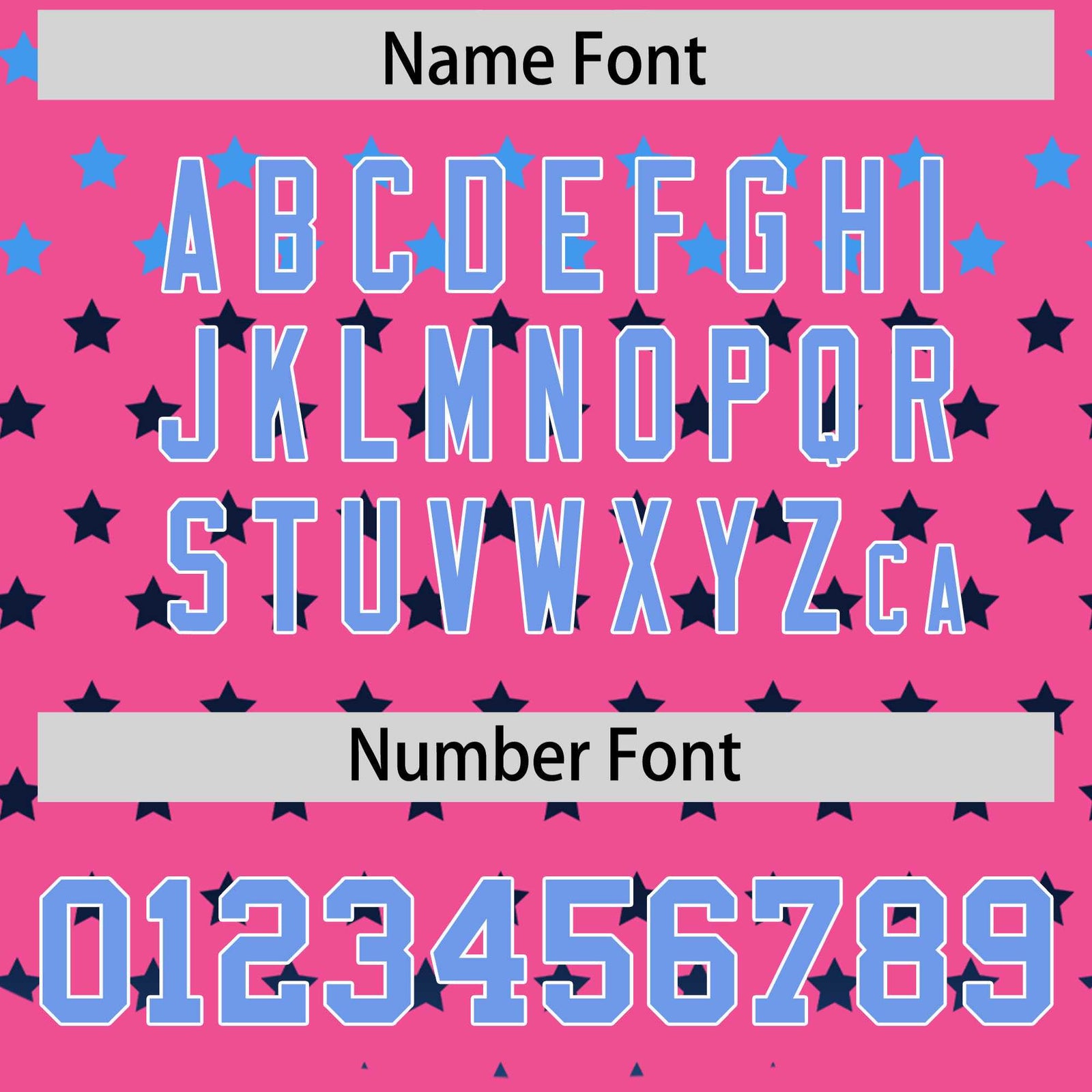 Custom Pink Light Blue-White Raglan Sleeve Personalized Star Print Authentic Baseball Jersey