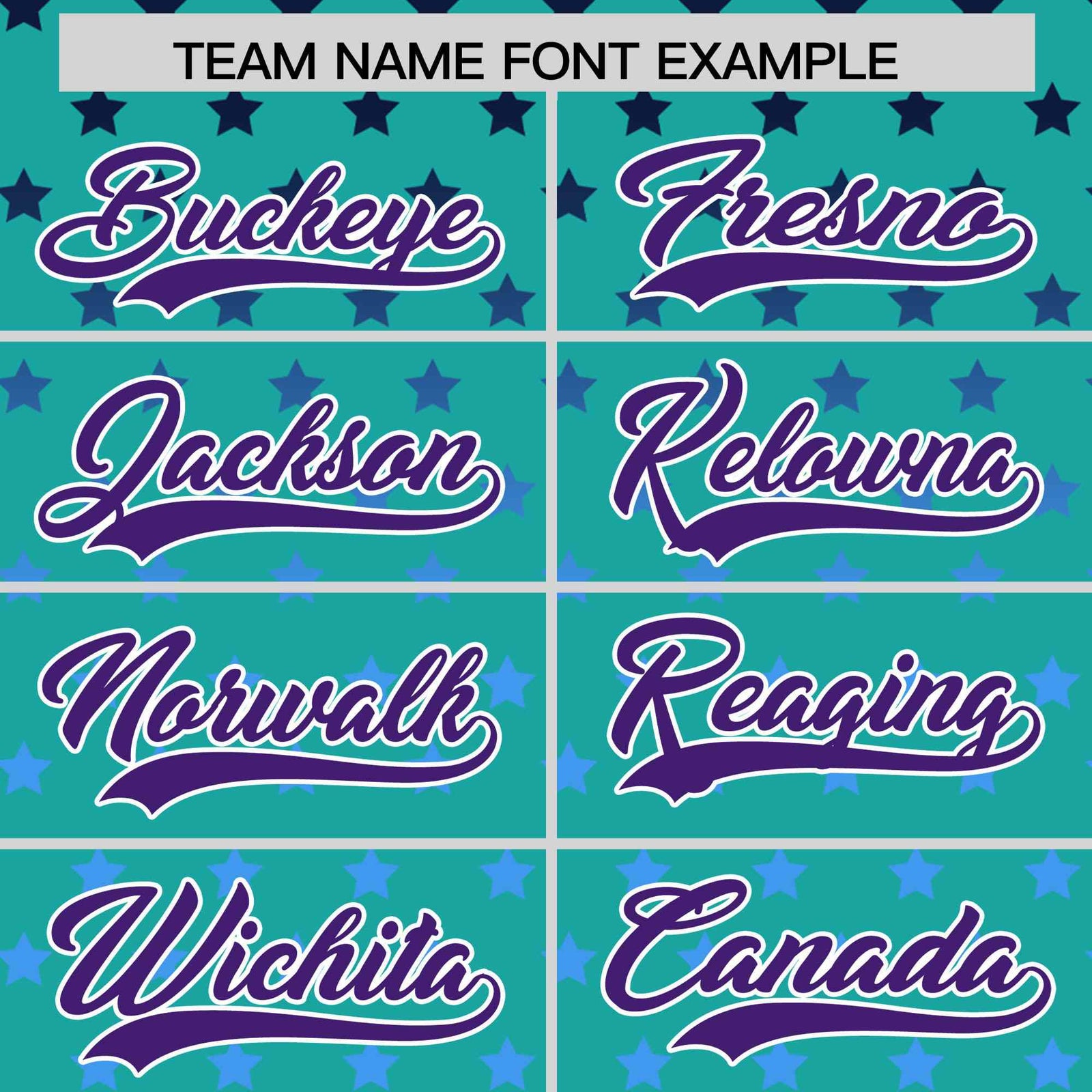 Custom Aqua Purple-White Raglan Sleeve Personalized Star Print Authentic Baseball Jersey