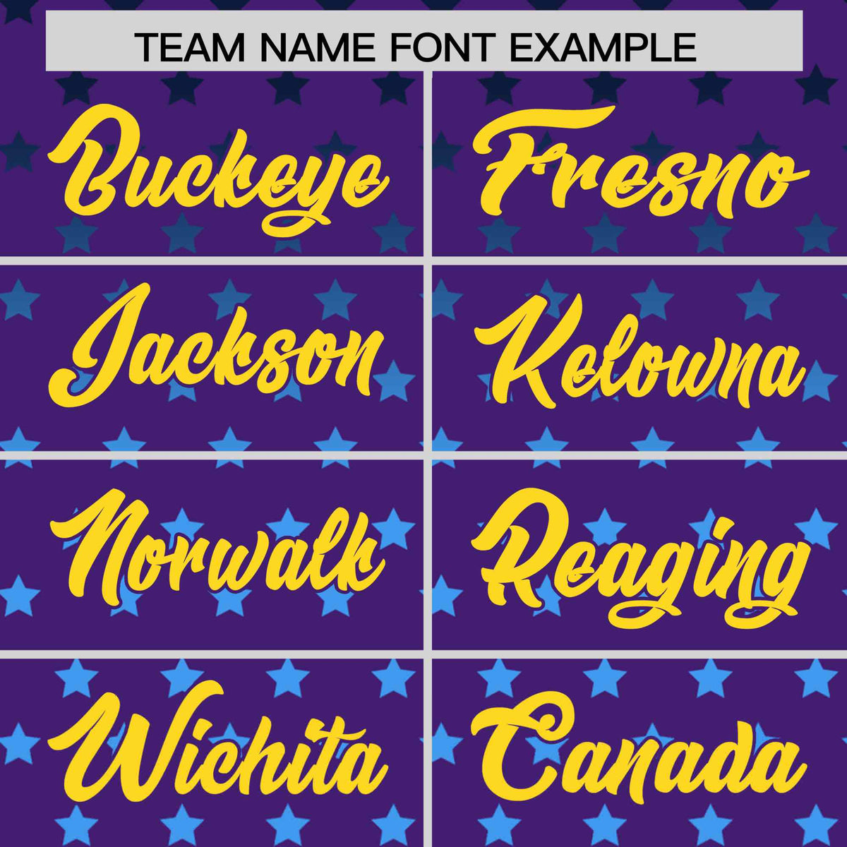 Custom Purple Gold-White Raglan Sleeve Personalized Star Print Authentic Baseball Jersey