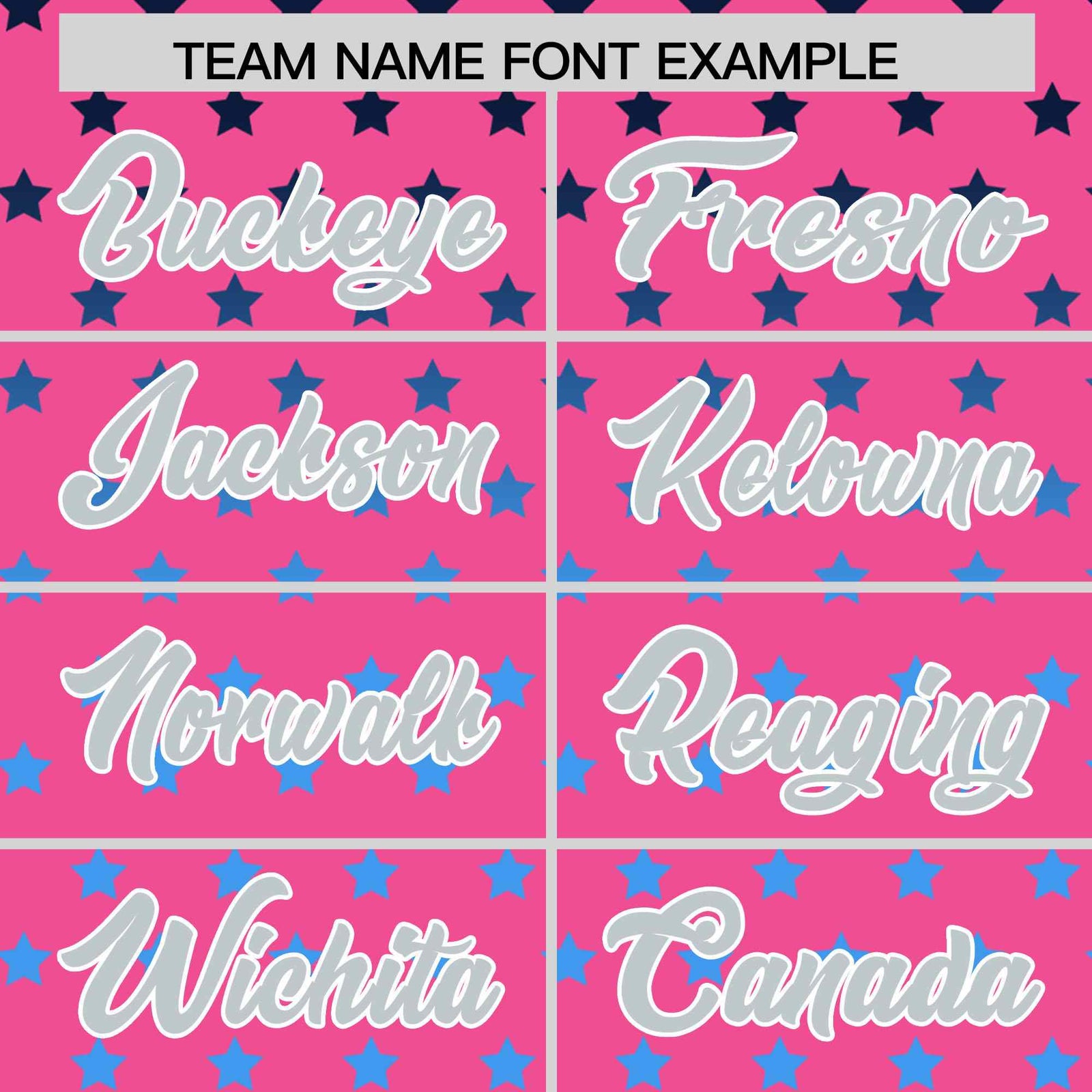 Custom Pink Silver-White Raglan Sleeve Personalized Star Print Authentic Baseball Jersey