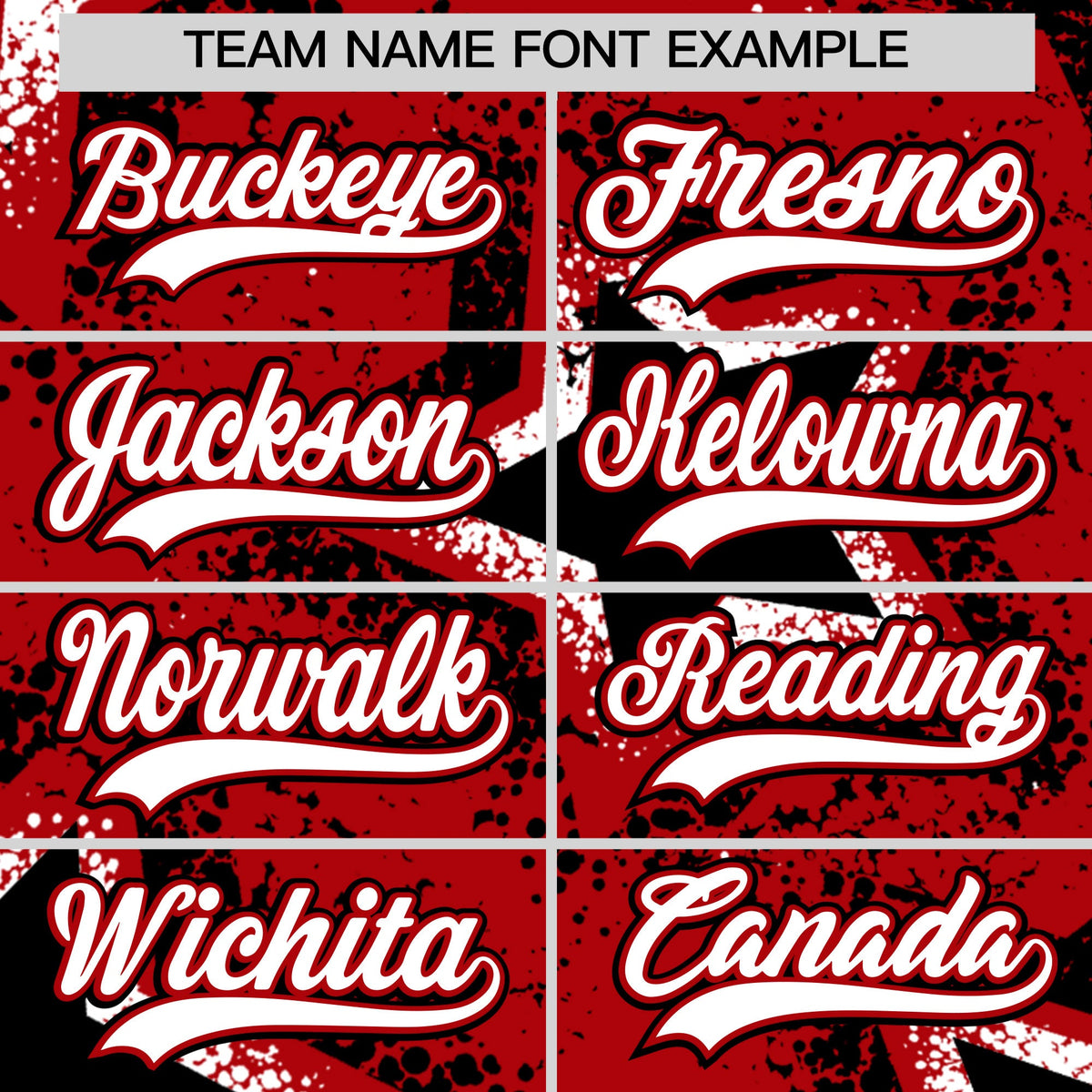 Custom Red Black White Star Graffiti Team Baseball Jerseys With Custom Names, Numbers & Logos Lightweight Baseball Jersey| KXKSHOP