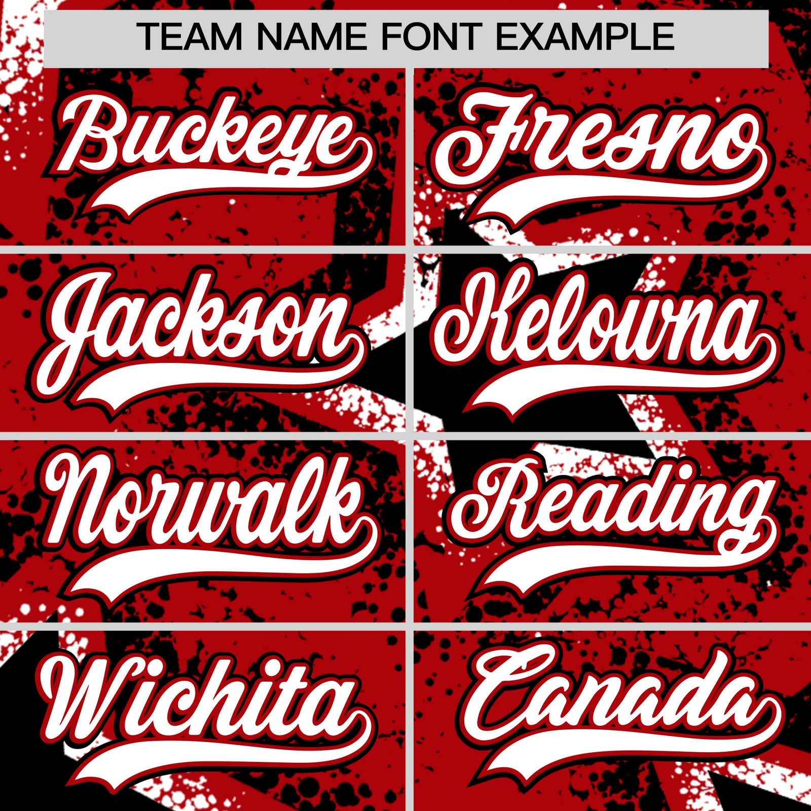 Custom Red Black White Star Graffiti Team Baseball Jerseys With Custom Names, Numbers & Logos Lightweight Baseball Jersey| KXKSHOP