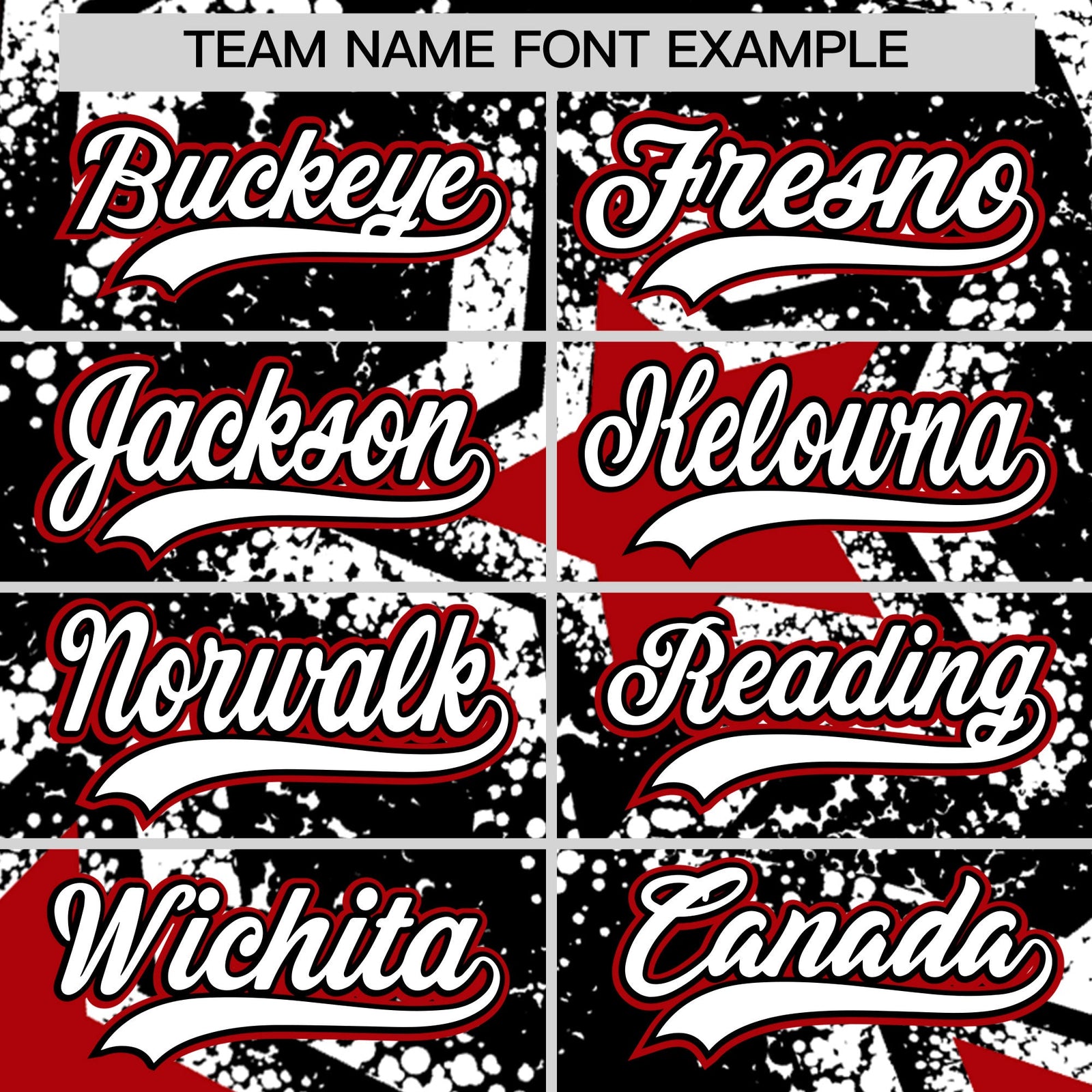 Custom Black White Red Star Graffiti Team Baseball Jerseys With Custom Names, Numbers & Logos Lightweight Baseball Jersey| KXKSHOP
