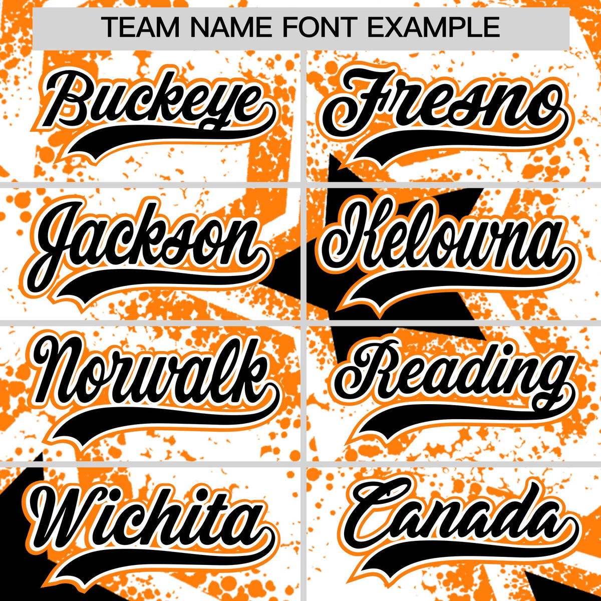 Custom White Orange Black Star Graffiti Team Baseball Jerseys With Custom Names, Numbers & Logos Lightweight Baseball Jersey| KXKSHOP