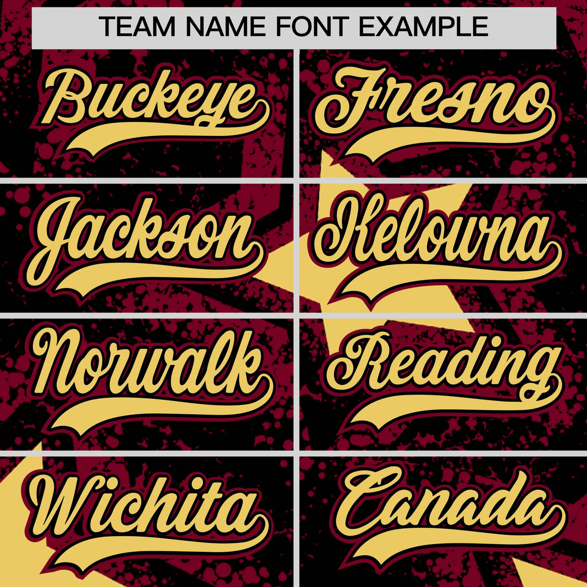 Custom Black Crimson Khaki Star Graffiti Team Baseball Jerseys With Custom Names, Numbers & Logos Lightweight Baseball Jersey| KXKSHOP