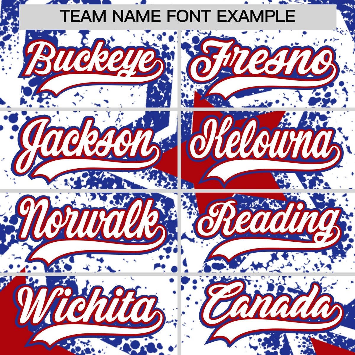 Custom Black Royal Blue Red Star Graffiti Team Baseball Jerseys With Custom Names, Numbers & Logos Lightweight Baseball Jersey| KXKSHOP
